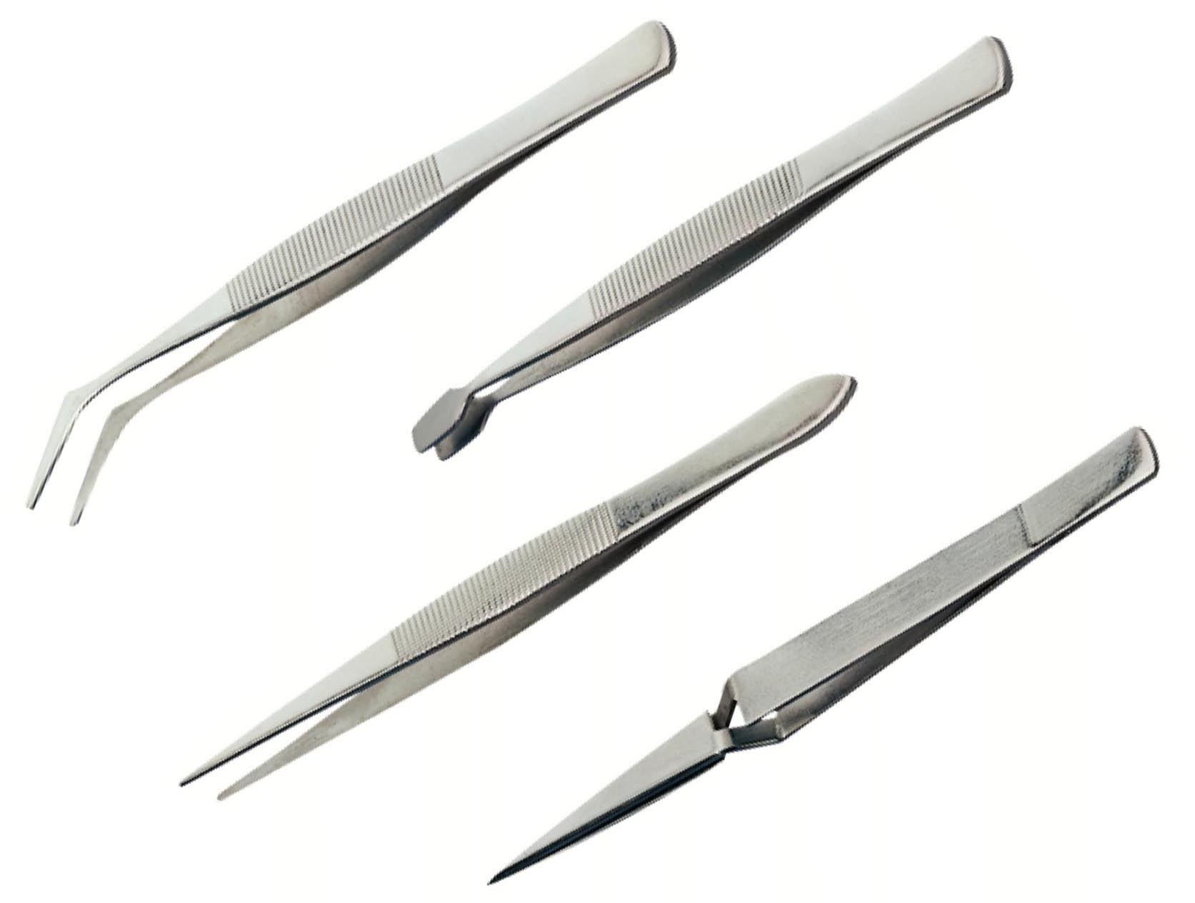 Pebaro Pinzetten-Set, 4-Teilig | Rostfrei | 105 - 120 Mm